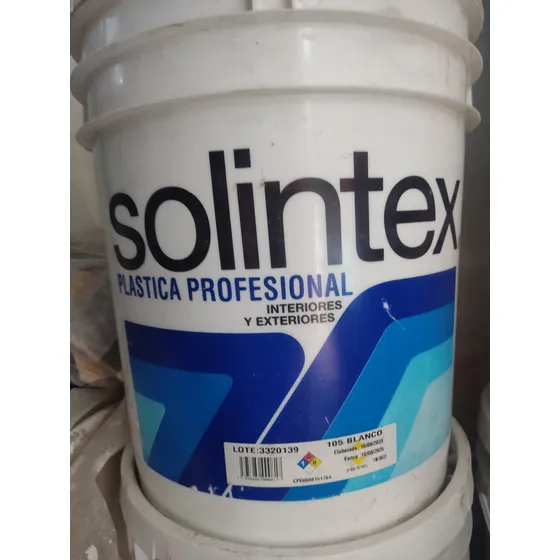 Pintura Solintex Blanco Plástica Profesional