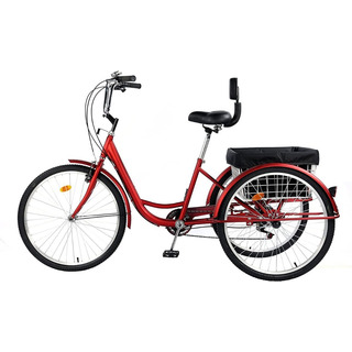 Triciclo Adulto 26p 7 Velocidades Color Rojo Marca Prijesse Triciclo Adulto 26p 7 Velocidades Color Rojo Marca Prijesse