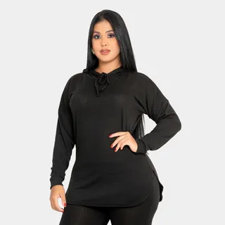 Conjunto Feminino Blusa Com Capuz Manga Longa Calça C/ Bolso Conjunto Feminino Blusa Com Capuz Manga Longa Calça C/ Bolso