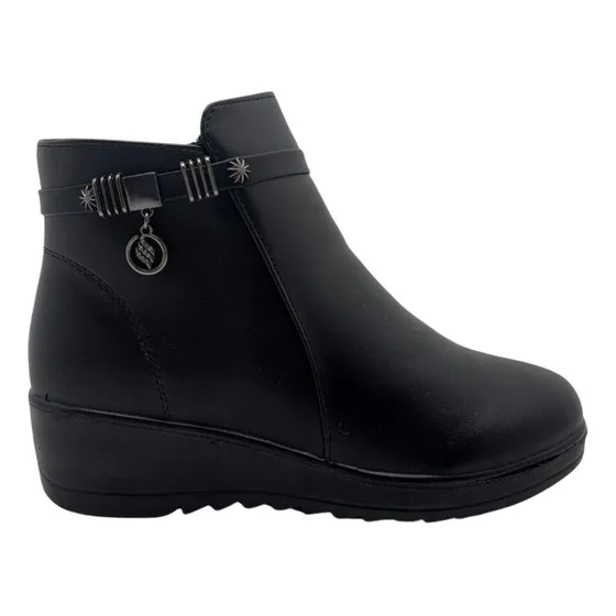 Bota Corta Calzado De Abrigo De Mujer Con Corderito Comoda