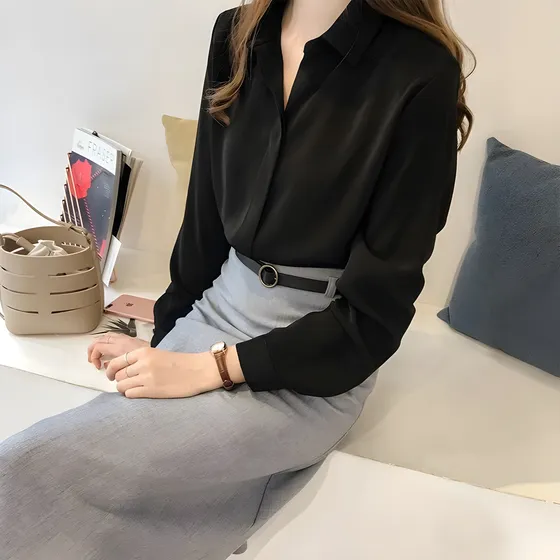 Camisa Aplicación Casual Manga Larga De Moda Mujer