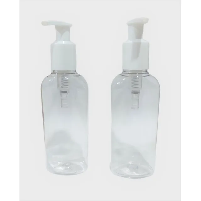 100 Envase Transparente Plastico 125 Ml Pet Oval Dosificador