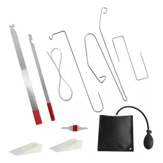 Conjunto De Ferramentas Para Abrir Portas De Carro Com 10 Pe