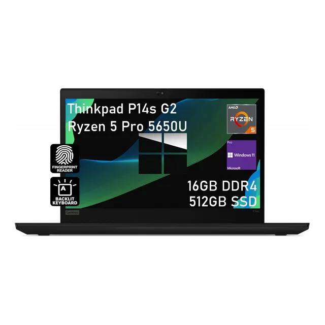 Lenovo Thinkpad P14s G2 Amd Ryzen 5 5650 16g 512g Win11 Fhd