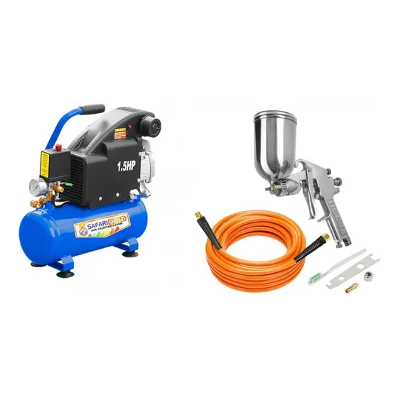 Kit Para Pintar 9l 100psi/ Pistola Gravedad/ Manguera 5 Mts