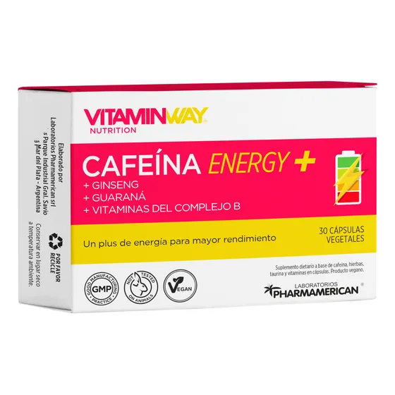 Vitamin Way Cafeína Energy Suplemento Plus De Energía X30