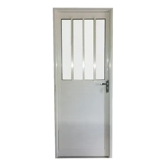 Puertas Exterior De Aluminio Y Vidrio Serie 30 Color Plateado Izquierda