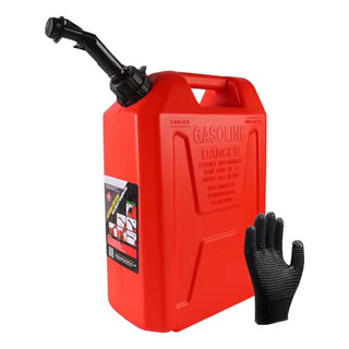 Galão De Combustível 20 Litros / Gasolina Bico Funil + Luva Galão De Combustível 20 Litros / Gasolina Bico Funil + Luva