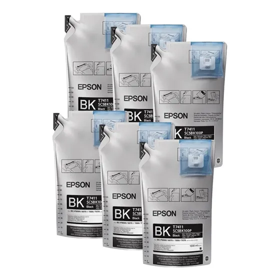 Kit Tintas Sublimación Epson T741 6l Negra F7170 F7070 F6070