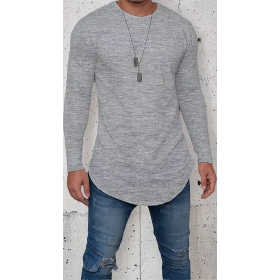 Camiseta Longline Oversized Camisa Manga Longa Opção Cores