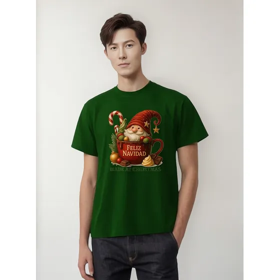 Polera Algodón Navideña Made At Christmas Cod#15