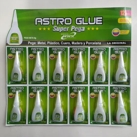 Nueva Super Pega Astro Glue Cianoacrilato Pega Loka 12 Unid