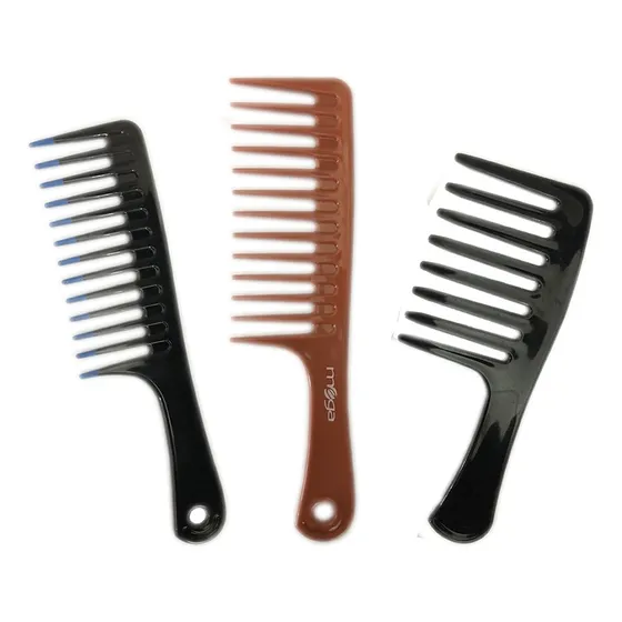 Pack De 3 Peines Para Desenredar Color Negro
