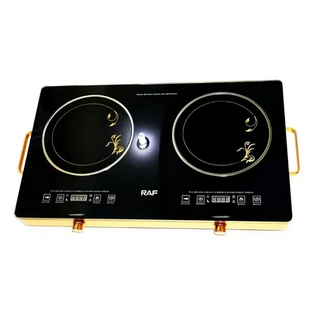 Encimera con alimentación eléctrica - Raf R8088 color negro - 2 hornallas