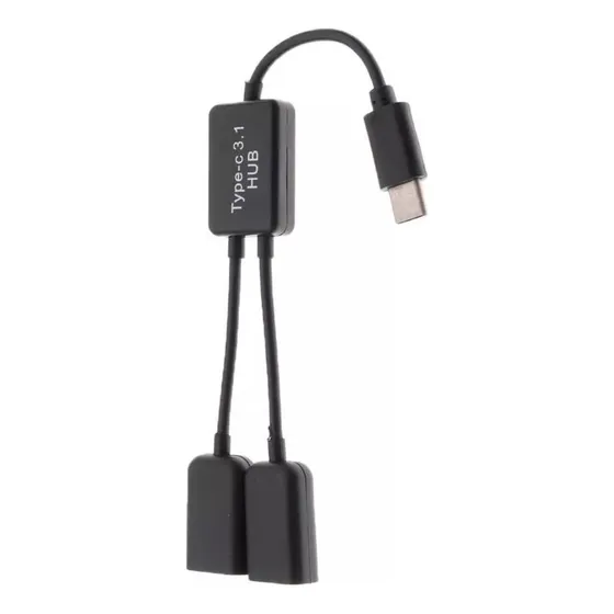 Cabo Otg De Duas Portas Usb 2.0 Para Smartphone