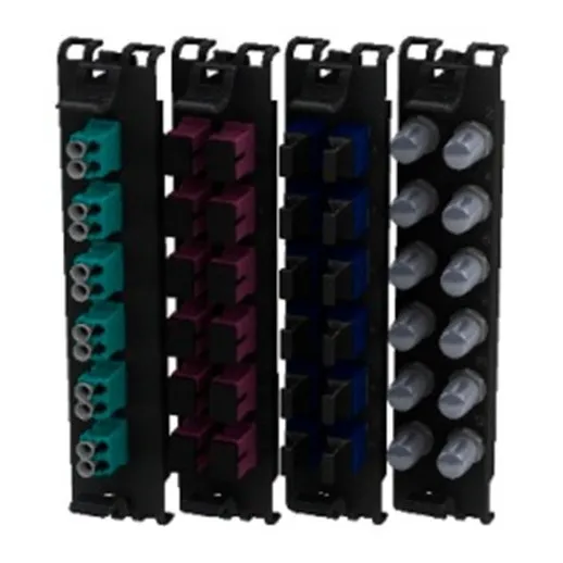 Panel De Parcheo Para Fibra Optica De 12 Puertos Lc Negro