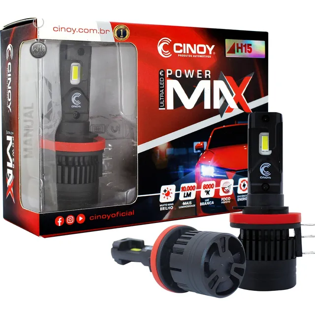 Kit Lâmpada Ultra Led Power Max Cinoy 6000k + Canceller