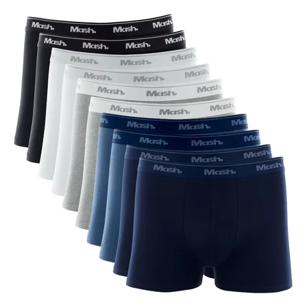 Kit 10 Cuecas Mash Boxer Original Masculino Algodão Atacado