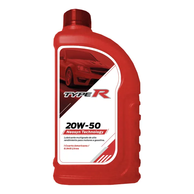 Aceite De Motor Gasolina Typer 20w50 Api Sn En Cuarto Caja