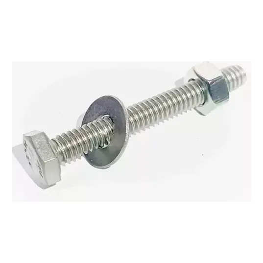 Parafuso Sextavado Inox 1/4 X 2 Porca E Arruela - 100 Pçs