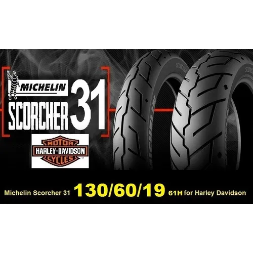 Pneu dianteira para moto Michelin Scorcher 31 sem câmara de 130/60 B19 H 61 x 1 unidade