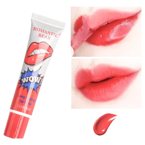 Labial Líquido Romantic Bear Indeleble Tinta Coreana Cherry