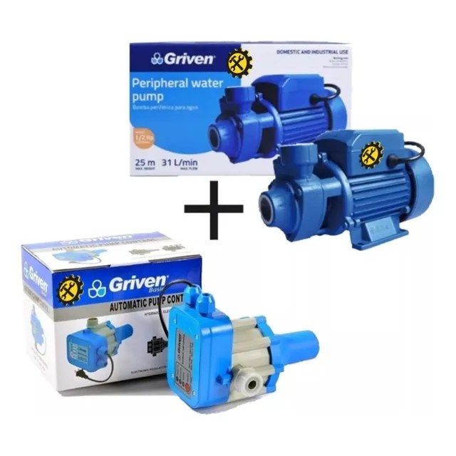 Bomba De Agua 1/2hp Con Press Control Griven  Combo