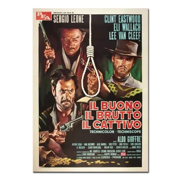 Afiche El Bueno El Malo Y El Feo 1966 Hd Gran (sin Marco) 