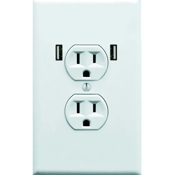 Conector Falso Etiqueta Engomada Placa Pared Usb 10. Va
