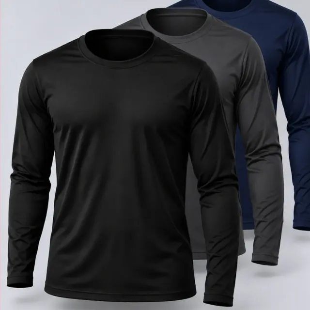 Kit com 3 Camisetas Térmicas Camisa UV50