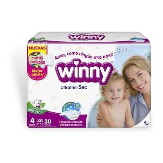 Pañal Winny Ultratrim Sec Etapa 4 30 Unidades