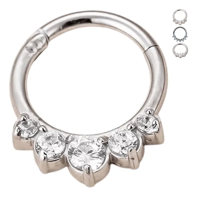 Piercing Helix Pircing Nariz Daith Clicker Rook Circonias X1