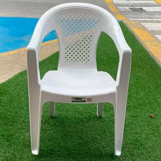 Silla Plástica Duraplas Con/brazos Hogar Jardin Gama/colores
