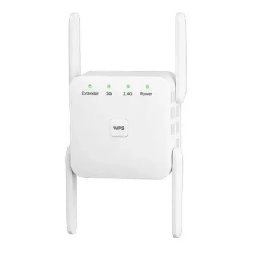 Repetidor Amplificador Sinal Wifi S/fio Dual Band 5g 1200m Cor Branco