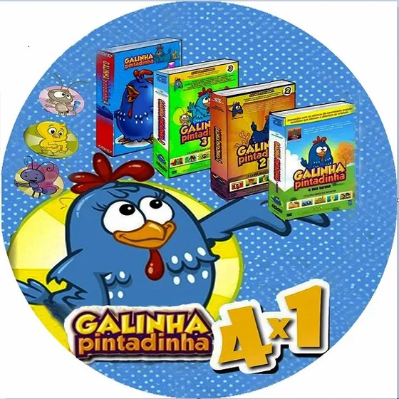 Dvds Galinha Pintadinha -  4 Em 1 + 10 Anos  - Envio Já 
