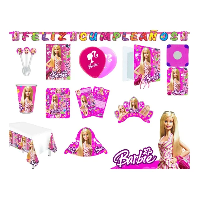 Kit Decoración Piñata Fiesta Infantil Barbie Cumpleaños 
