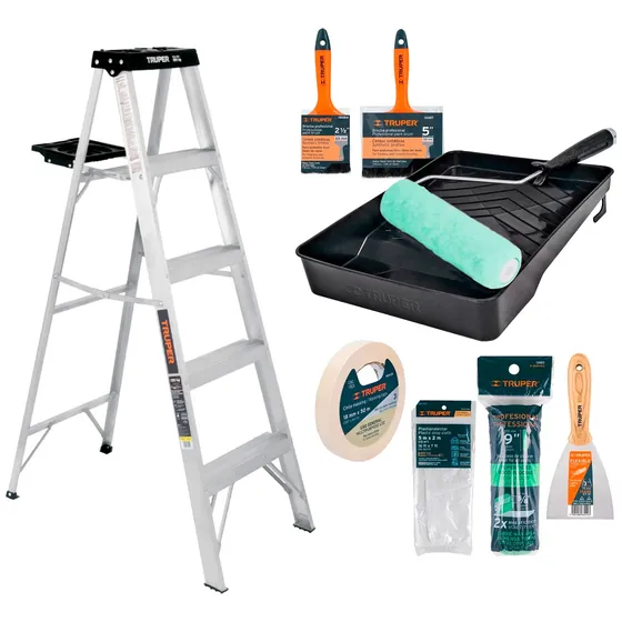 Super Kit Completo Para Pintar Brochas, Rodillo Y Mas
