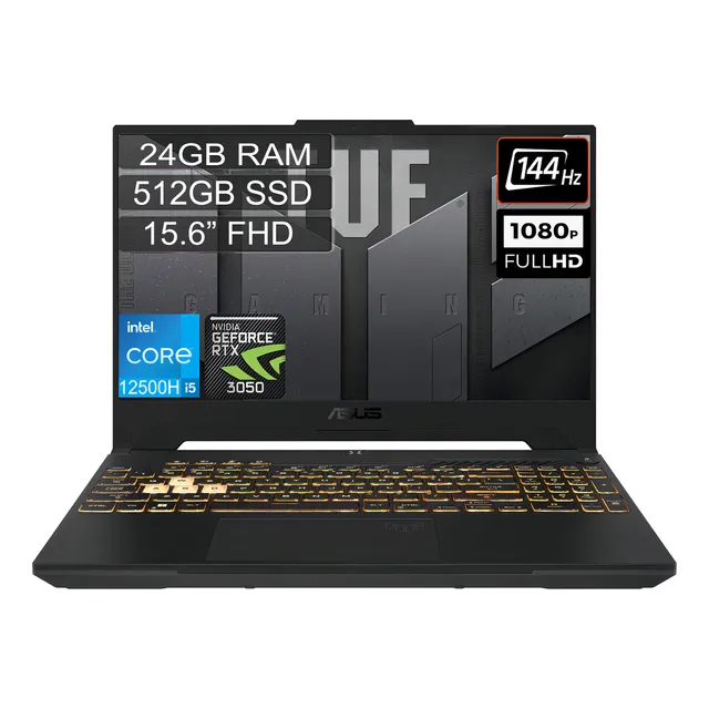 Portátil Asus Tuf Gaming F15 Intel Core I5 12500h 24gb 512gb Color Gris