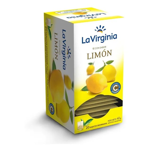 Té La Virginia Con Limón X 20 Saquitos Pack 3 Cajas