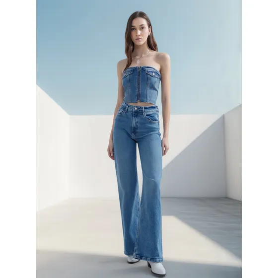 Jean Para Mujer Marca Seven Color Azul En Algodón #28160848