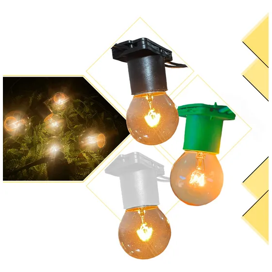 Varal De Luzes Cordão Ilum. Lâmp. 15w Inclusas 50mts