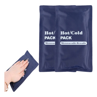 2 Compresa De Gel Frío Calor Terapia Reutilizable 23x13cm 2 Compresa De Gel Frío Calor Terapia Reutilizable 23x13cm