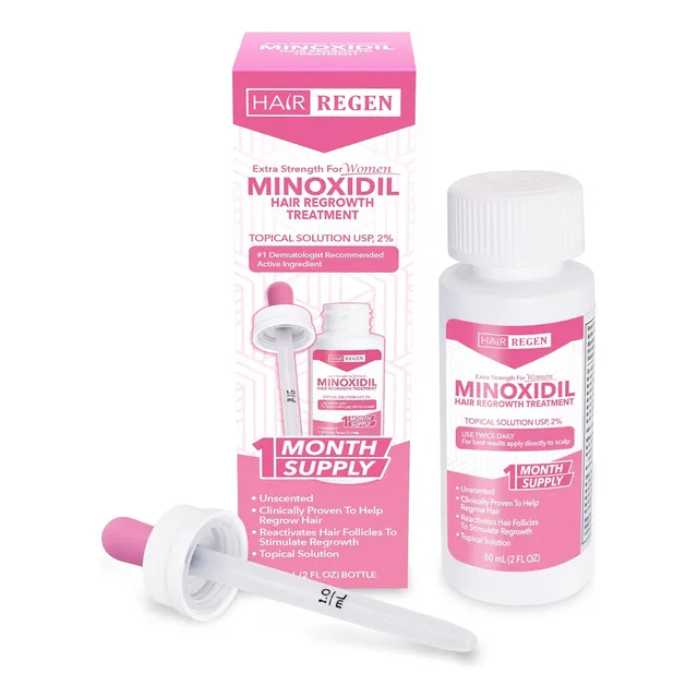 Minoxidil - Tratamiento De Crecimiento Del Cabello Al 2% Par