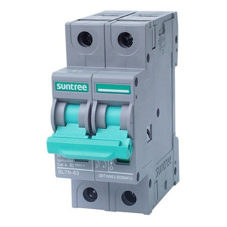 Interruptor Termomagnético Cc Suntree 550v 20a Sl7 Color Gris Interruptor Termomagnético Cc Suntree 550v 20a Sl7 Color Gris