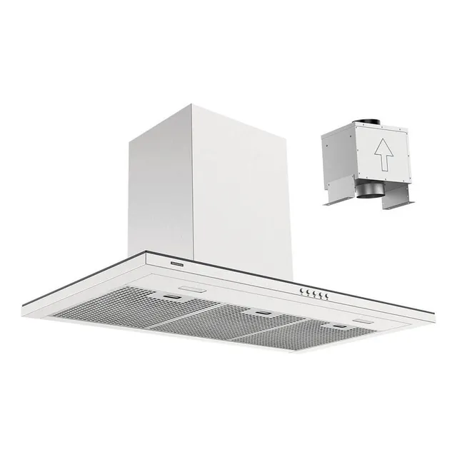 Campana de pared Tramontina, 90 cm, delgada y silenciosa, motor remoto, color acero inoxidable, 220 V