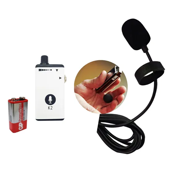 Microfone Para Instrumentos Musicais K2 C/ Volume +2 Brindes