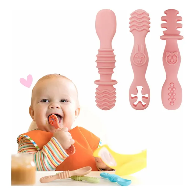 Juego De Cucharas Para Bebé De 3 Estilos Etapa 1 Y 2