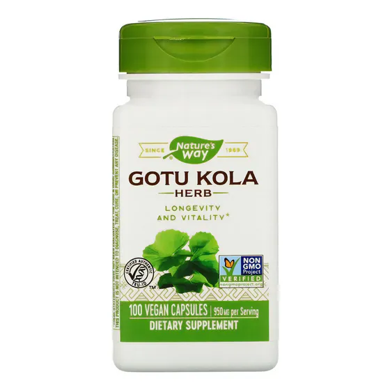 Natures Way Gotu Kola Herb Hierba Gotu Kola 100caps Sabor Neutro