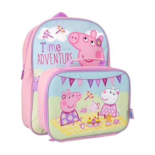 Pelpa Cerdo Niños Mochila Y Caja De Almuerzo Rosa De 76x4e