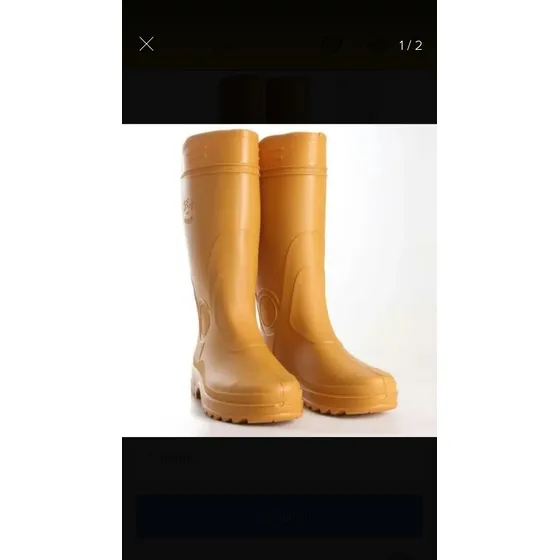 Bota Pvc  Caña Larga Sin Punta 